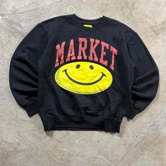Black Chinatown Market Graphic Crewneck Sweatshirt - Picture 1 of 8
